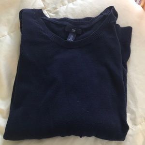 Navy 3/4 length basic sweater